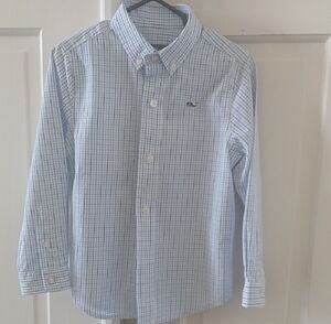 Vineyard Vines Boys Light Blue Plaid Button-Down Shirt